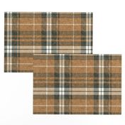 neutral plaid - fall plaid in copper/green - LAD21