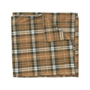 neutral plaid - fall plaid in copper/green - LAD21