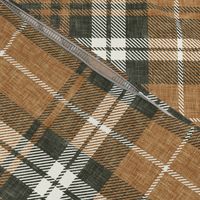 neutral plaid - fall plaid in copper/green - LAD21