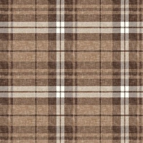 (small scale) neutral plaid - fall plaid in brown - LAD21