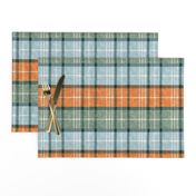 multi fall plaid - orange/sage/blue  - LAD21