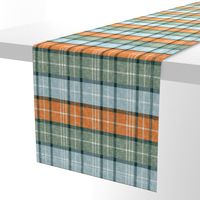 multi fall plaid - orange/sage/blue  - LAD21