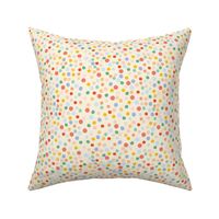 (s) Pastel Rainbow Hand Drawn Dots {Ivory}