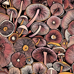 Pink mushrooms - large
