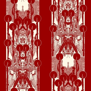 Art nouveau Christmas toile