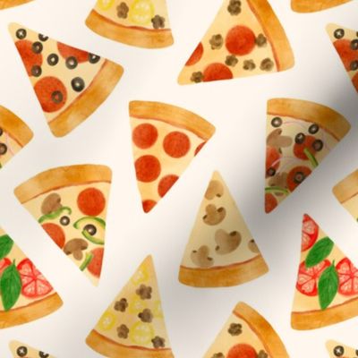 watercolor pizza slices