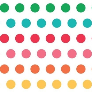 Polka Dot Stripes Medium Horizontal - multi color