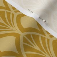 Sanibel - Art Deco Geometric Textured Goldenrod Yellow Regular Scale