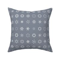 musical snowflakes on grey