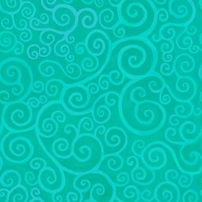 Green Celtic spirals 