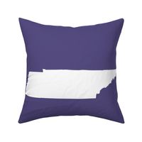 Tennessee silhouette - white on soft purple