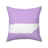 Tennessee silhouette - white on lavender