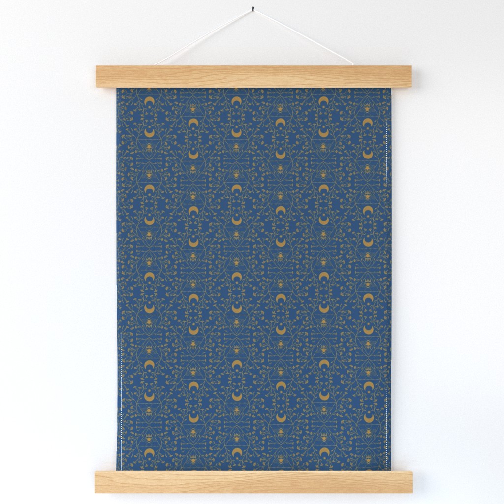 Small - Celestial Bee Gold Navy 