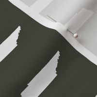 Tennessee silhouette - 2x3" panels, white on khaki