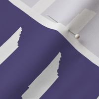 Tennessee silhouette - 2x3" panels, white on purple
