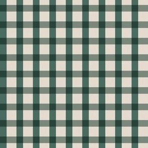 Woodland Gingham in Pine Green Larger