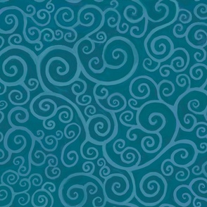 Dark green Celtic spirals 