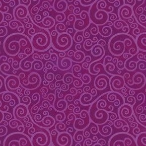 Dark plum Celtic spirals