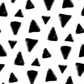 Playful triangles black and white 