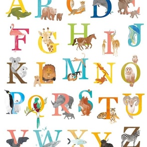 Animal Alphabet kids - medium size 