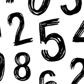 Numbers black and white 