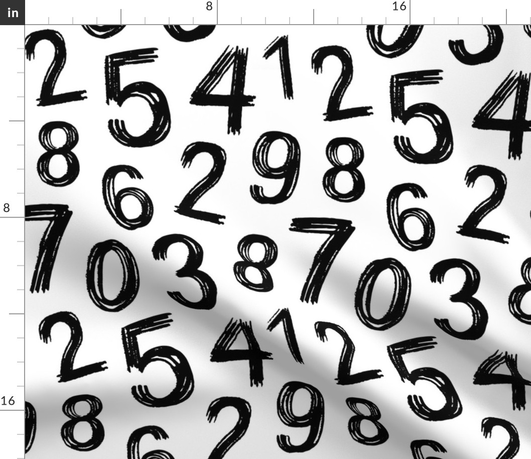 Numbers black and white 