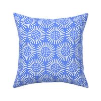 vintage retro daisy blue large scale by Pippa Shaw