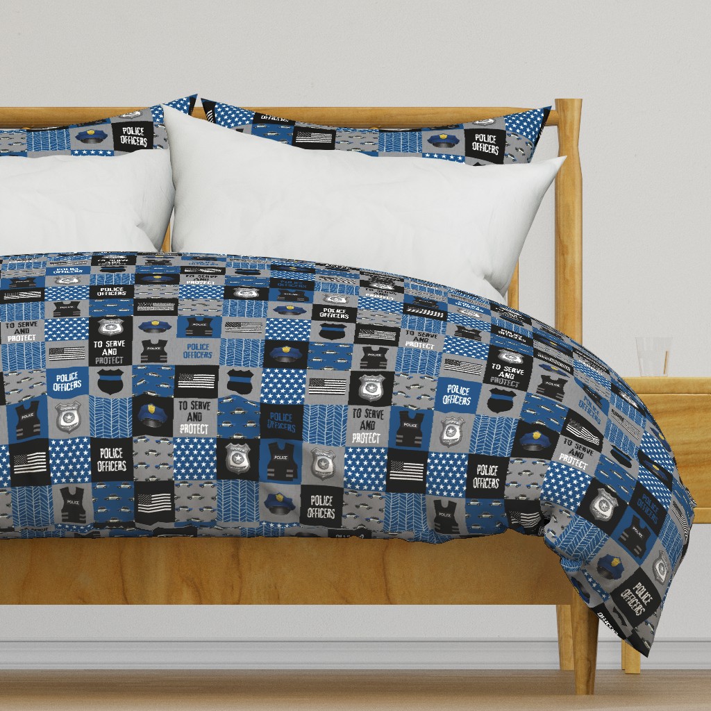 3" Police officers cheater quilt - United States