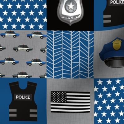 3" Police officers cheater quilt - United States