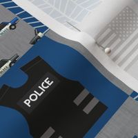 3" Police officers cheater quilt - United States