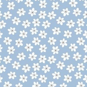 Ditsy Floral in Sky Blue