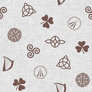 Celtic Symbols (on textured gray)
