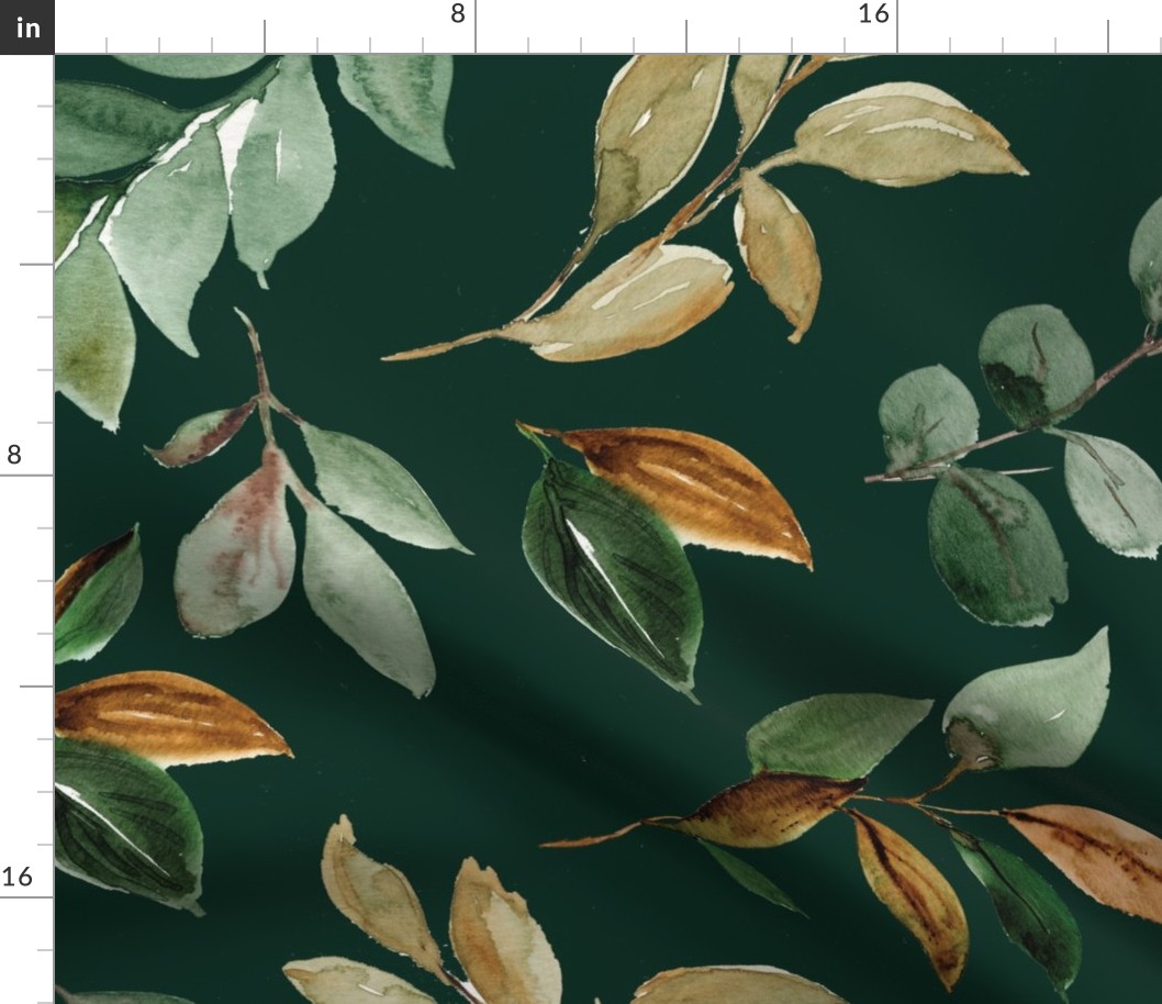 magnolia greenery on monstera green