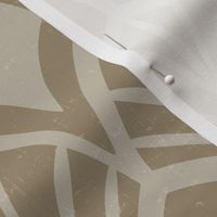 Sanibel - Art Deco Geometric Textured Mushroom Beige Large Scale