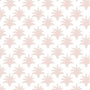 Gillian Pinecone Pale Pink on White no texture