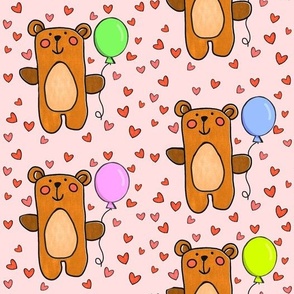 Teddy Bears on Pink