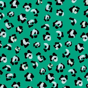 Leopard cheetah pattern with forest green from Anines Atelier.  For swimsuit and bikini or for cats and dogs