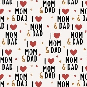 Love You Mom And Dad Fabric, Wallpaper and Home Decor | Spoonflower