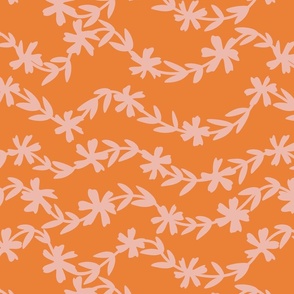 Flower Garland in Melon and Apricot