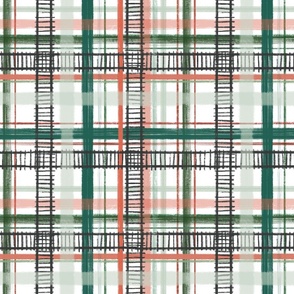 Christmas Railroad Plaid in red and green