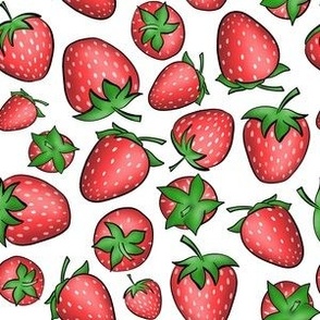Strawberries Ditsy Pattern
