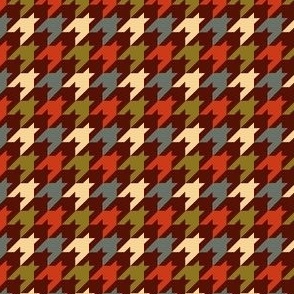 Houndstooth-Autumn Palette - Multi - Small Scale