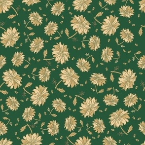 LIBERTY-Style "Amelia" in golds and green