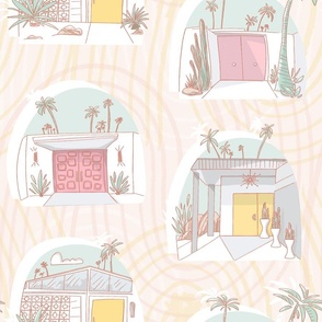 Palm Springs mustard & pinks palette _ medium scale