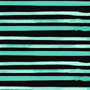 Watercolor Blue Stripes on Black