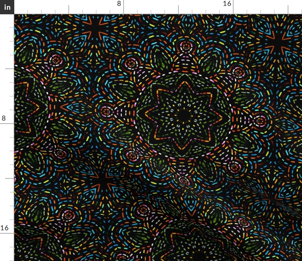 Kaleidoscope Embroidery Illusion