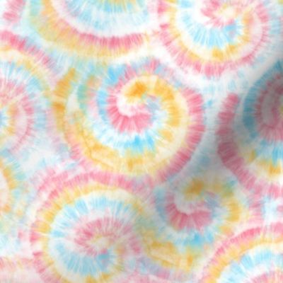 Yellow Pink & Blue Tie Dye Swirls