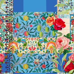 Art nouveau,patchwork,detailed, floral,flowers,ornamental 