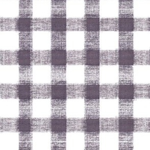 (M) Gingham Check Purple and White Worn Texture
