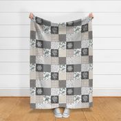 Wonderful Winter Patchwork - grey/ivory